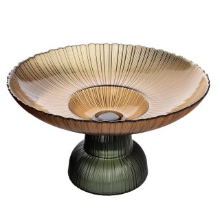DAZ GLASS Patera na nodze 31x18cm brązowy