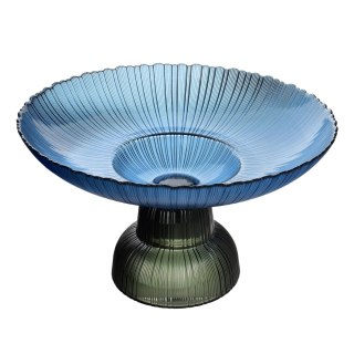 DAZ GLASS Patera na nodze 31cm niebieska