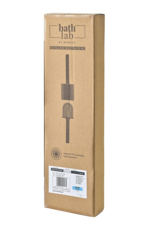 EDA SILICONE BLACK Szczotka WC czarna 10x4x36cm TPR