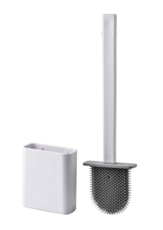 EDA SILICONE WHITE Szczotka WC biała 10x4x36cm TPR