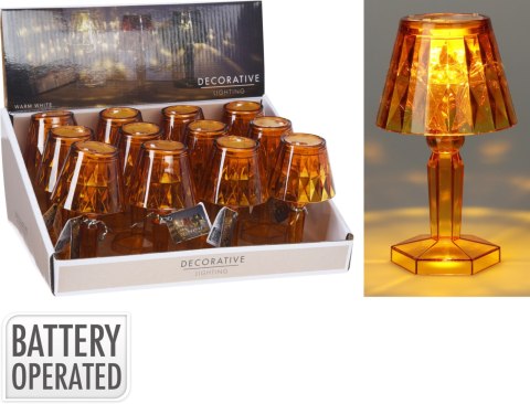 LAMPA MINI 11CM BURSZTYNOWAna baterie