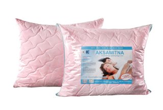 Poduszka antyalergiczna 70x80 Aksamitna różowa zapinana na zamek 100% microfibra AMW