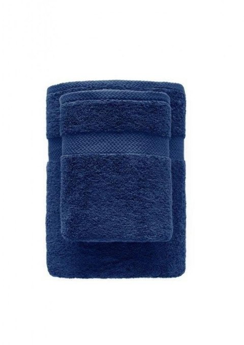 Ręcznik Fashion 50x100 granatowy 550g/m2 z bordiurą frotte bawełniany jednobarwny