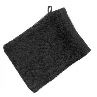 Rękawica myjka kąpielowa frotte bawełniana 400 g/m2 - czarna - Mono