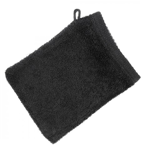 Rękawica myjka kąpielowa frotte bawełniana 400 g/m2 - czarna - Mono
