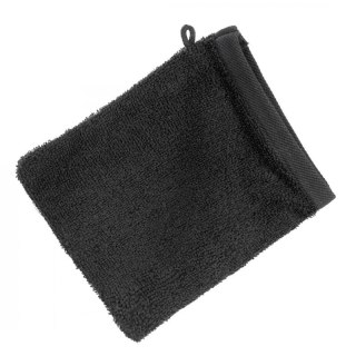 Rękawica myjka kąpielowa frotte bawełniana 500 g/m2 - czarna - Mono