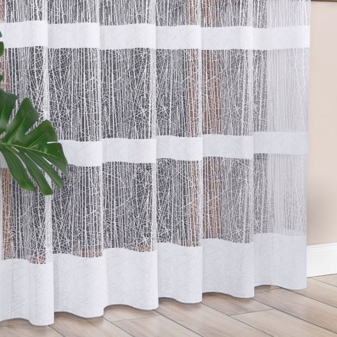 WIKTORIA Firanka żakardowa gotowa na prosto, szerokość 200 x wysokość 250cm, kolor 001 biały 018352/FBP/001/200250/1