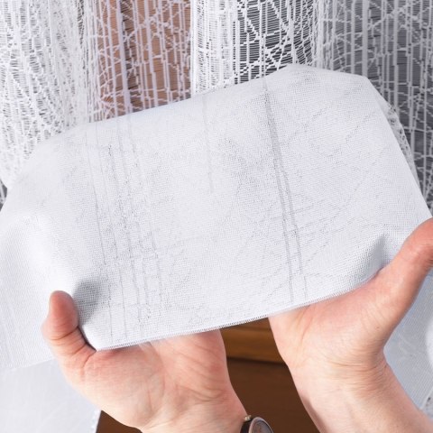 WIKTORIA Firanka żakardowa gotowa na prosto, szerokość 200 x wysokość 250cm, kolor 001 biały 018352/FBP/001/200250/1
