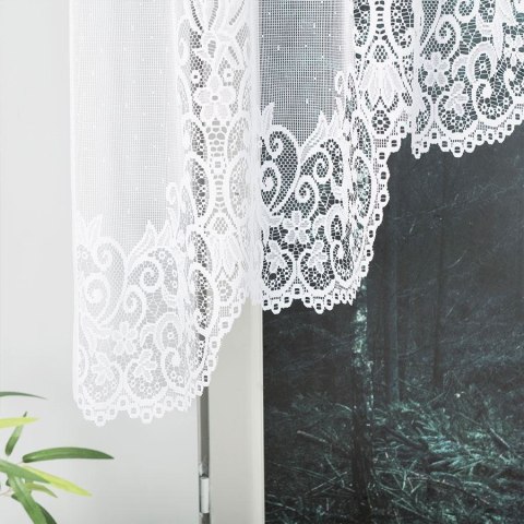 BERENIKA Firanka żakardowa gotowa, szerokość 300 x wysokość 120cm, kolor 001 biały 004304/FBL/001/300120/1