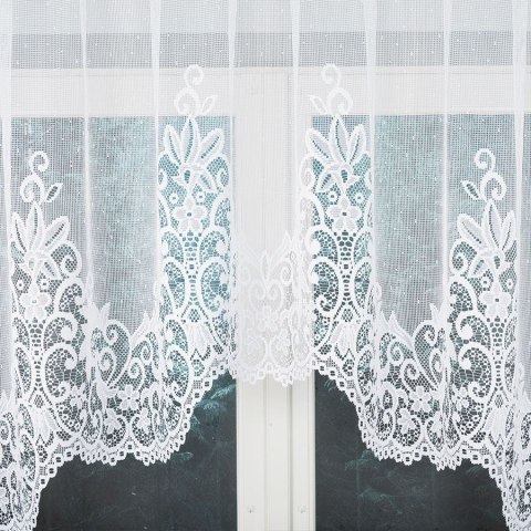 BERENIKA Firanka żakardowa gotowa, szerokość 300 x wysokość 120cm, kolor 001 biały 004304/FBL/001/300120/1