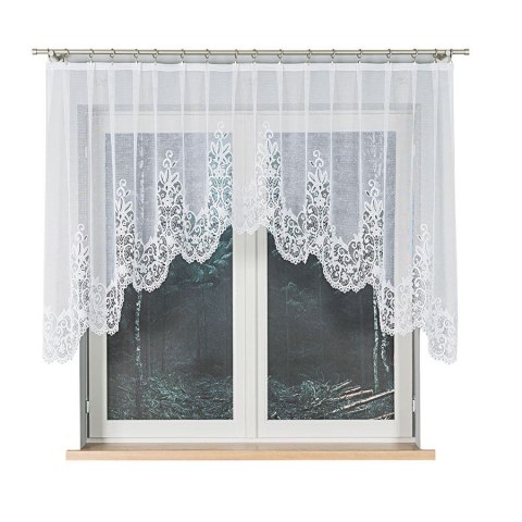 BERENIKA Firanka żakardowa gotowa, szerokość 300 x wysokość 120cm, kolor 001 biały 004304/FBL/001/300120/1