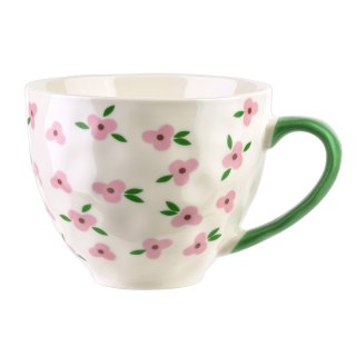 FLORELLA Kubek 400ml 11x15x9 cm różowe kwiatki