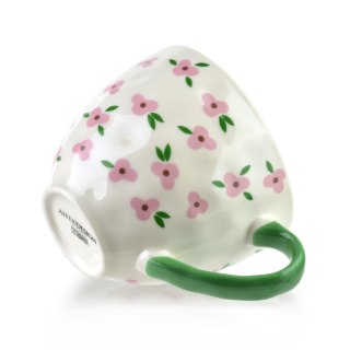 FLORELLA Kubek 400ml 11x15x9 cm różowe kwiatki