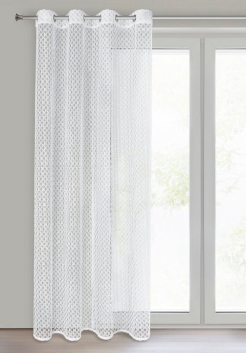 Firana 140x250 Iza biała gotowa na przelotkach Eurofirany