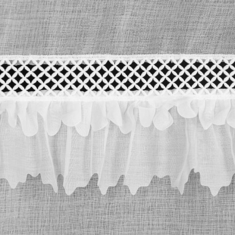 Firana gotowa Kiara 350x150 biała na przelotkach Eurofirany