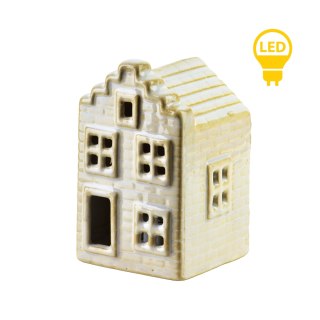 HYTTE Domek ceramiczny LED 5,7x5,7x8,6 cm