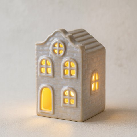 HYTTE Domek ceramiczny LED 5,7x5,7x8,7 cm