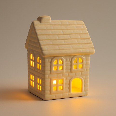 HYTTE Domek ceramiczny LED 6x5,5x8,4 cm
