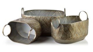 MARINA LEAF Komplet 3 osłonekXL 31x48x24 L 26x40x21cm M 21x31x19,5cm