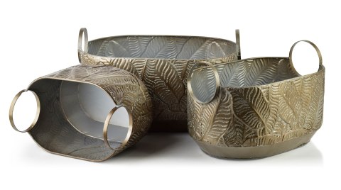 MARINA LEAF Komplet 3 osłonekXL 31x48x24 L 26x40x21cm M 21x31x19,5cm
