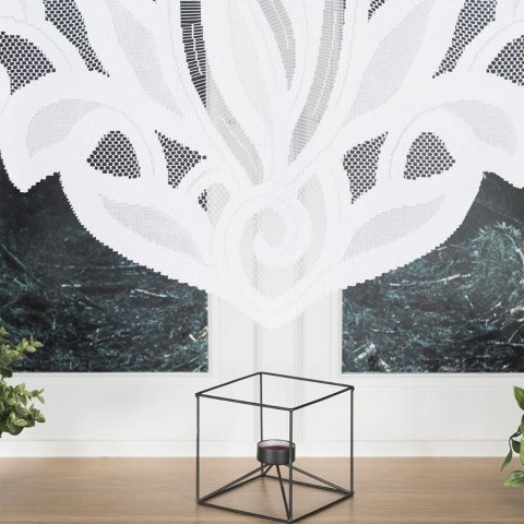 POLA Firanka żakardowa gotowa, szerokość 400 x wysokość 160cm, kolor 001 biały 019368/FBL/001/400160/1