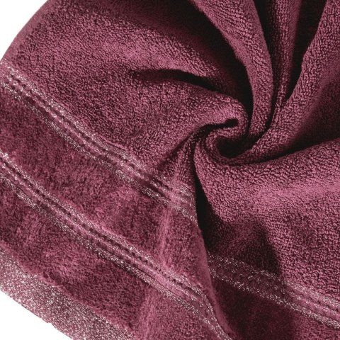 Ręcznik Glory 1 50x90 bordowy 500g/m2 frotte Eurofirany