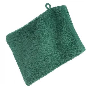 Rękawica myjka kąpielowa frotte bawełniana 400 g/m2 - zielona ciemna - Mono