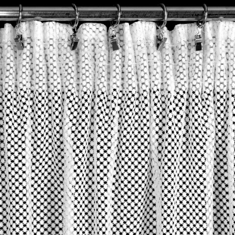 Firana 140x270 Agness biała o strukturze drobnej siatki z falbanką gotowa na taśmie Eurofirany