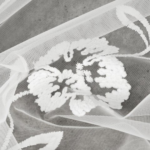 Firana 350x150 Natali biała gotowa na przelotkach Eurofirany