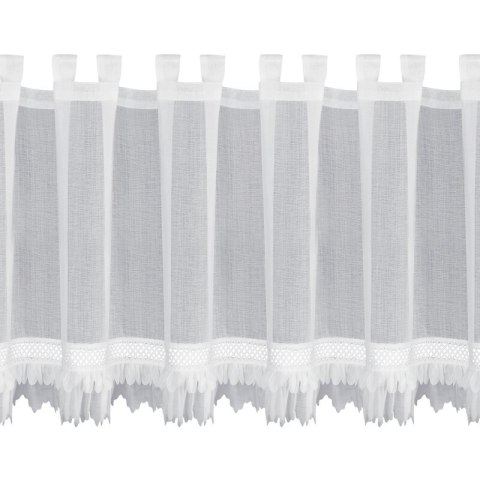 Firana gotowa 150x60 Katrin na szelkach biała Eurofirany