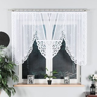 Firana żakardowa gotowa 250x120 001 biała Rozalia