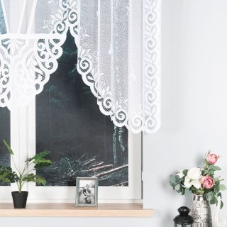 Firana żakardowa gotowa 250x120 001 biała Rozalia