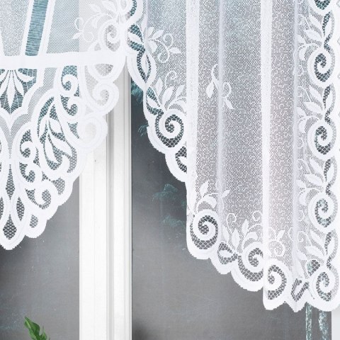 Firana żakardowa gotowa 250x120 001 biała Rozalia