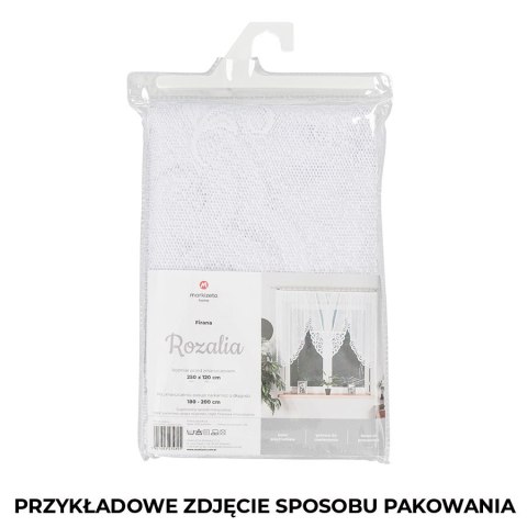 Firana żakardowa gotowa 250x120 001 biała Rozalia