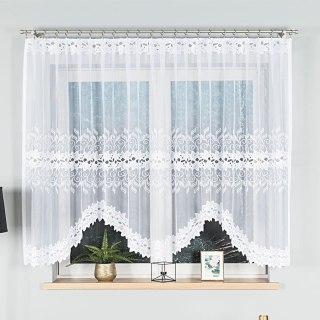 Firana żakardowa gotowa 300x150 001 biała Bastia