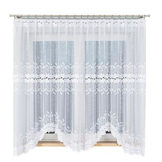 Firana żakardowa gotowa 300x180 001 biała Bastia