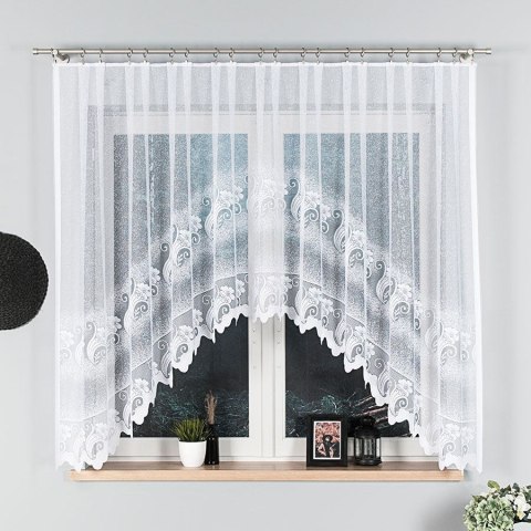 Firana żakardowa gotowa 310x160 biała Adelina