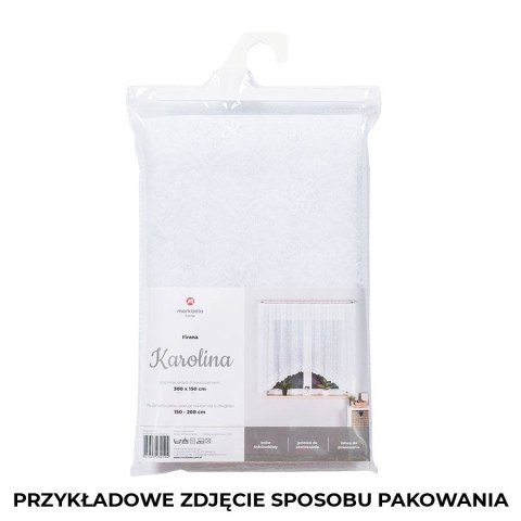 Firana żakardowa gotowa 400x150 001 biała Karolina