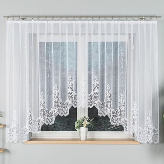 Firana żakardowa gotowa 400x160 001 biała Berenika