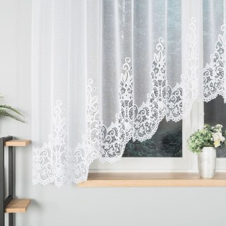 Firana żakardowa gotowa 400x160 001 biała Berenika