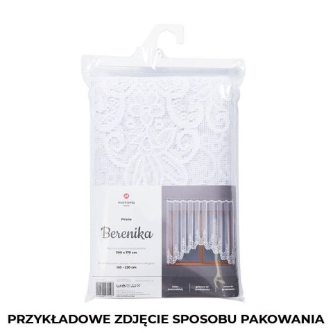 Firana żakardowa gotowa 400x160 001 biała Berenika