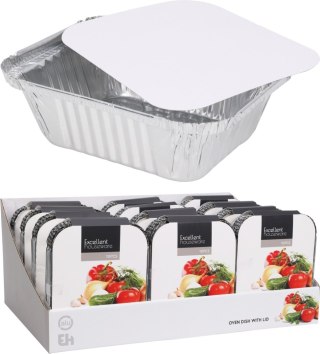 Foremka aluminiowa 10szt z pokrywą