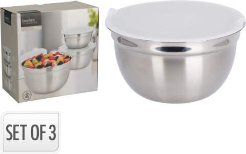 Komplet 3 miseczek STAL NIERDZEWNA 3rozmiary