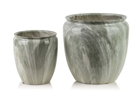 NEVA MARBLE Komplet 2 osłonek ceramicznych 30,5x30,5x30,5/20,5x20,5x23 cm