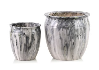 NEVA MARBLE Komplet 2 osłonek ceramicznych 30,5x30,5x30,5/20,5x20,5x23cm