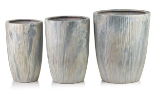 NEVA MARBLE Komplet 3 osłonek ceramicznych 37x37x47/30x30x43/24x24x40cm