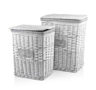 PINO Komplet 2 koszy na pranieL:38x28x47cm XL: 43x34x54CM