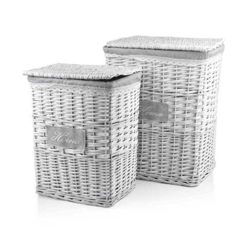PINO Komplet 2 koszy na pranieL:38x28x47cm XL: 43x34x54CM