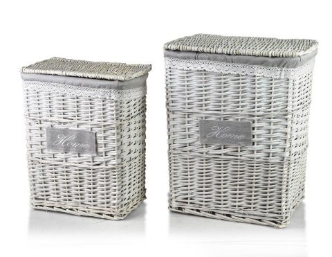 PINO Komplet 2 koszy na pranieL:38x28x47cm XL: 43x34x54CM