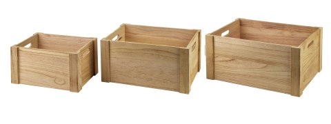 RINO Komplet 3 skrzynek drewnianych40x30x20 cm,35x25x18 cm,30x20x16 cm